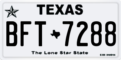 TX license plate BFT7288