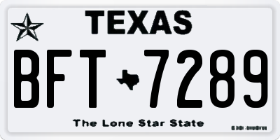 TX license plate BFT7289