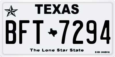 TX license plate BFT7294