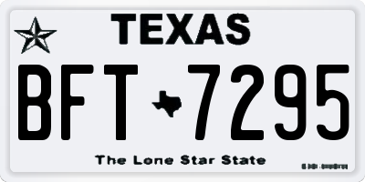 TX license plate BFT7295