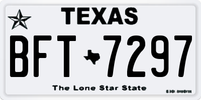 TX license plate BFT7297