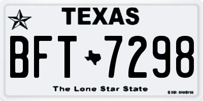 TX license plate BFT7298