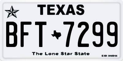TX license plate BFT7299