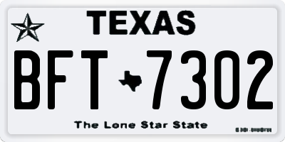 TX license plate BFT7302