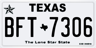 TX license plate BFT7306