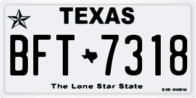 TX license plate BFT7318