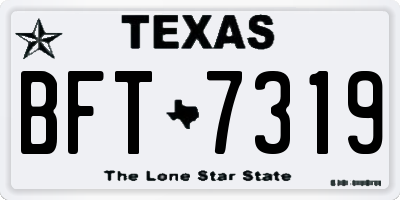 TX license plate BFT7319