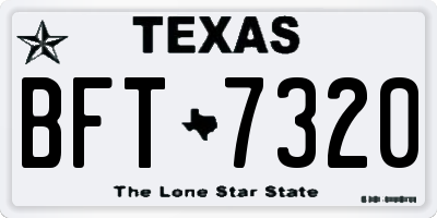 TX license plate BFT7320