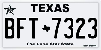 TX license plate BFT7323