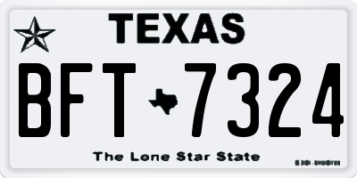 TX license plate BFT7324