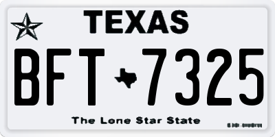 TX license plate BFT7325