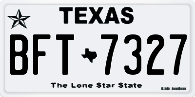 TX license plate BFT7327