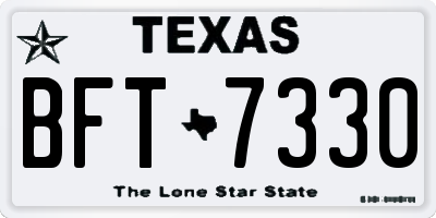 TX license plate BFT7330