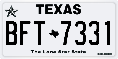 TX license plate BFT7331