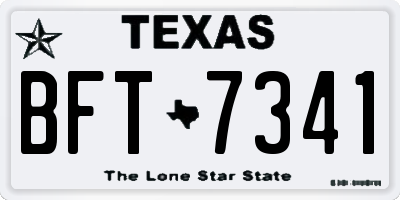 TX license plate BFT7341