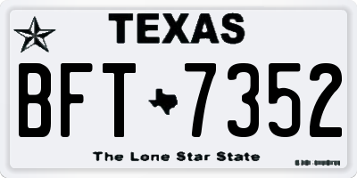 TX license plate BFT7352