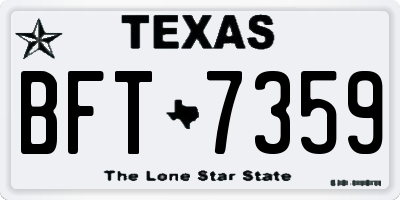 TX license plate BFT7359