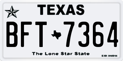 TX license plate BFT7364