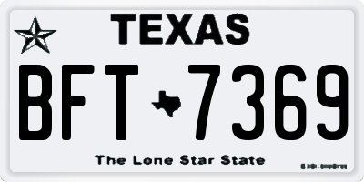 TX license plate BFT7369