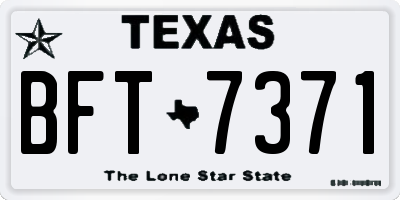 TX license plate BFT7371