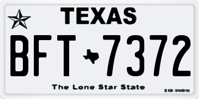 TX license plate BFT7372