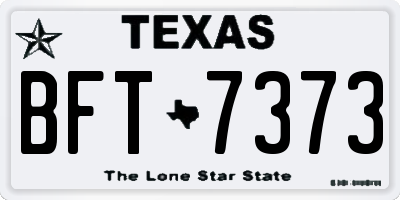 TX license plate BFT7373