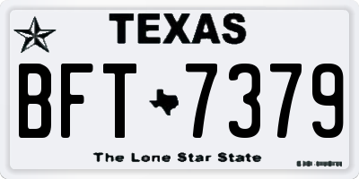 TX license plate BFT7379
