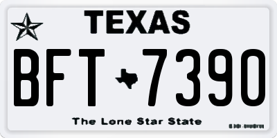 TX license plate BFT7390