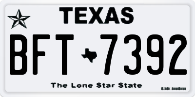 TX license plate BFT7392