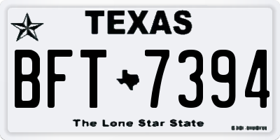 TX license plate BFT7394