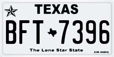 TX license plate BFT7396