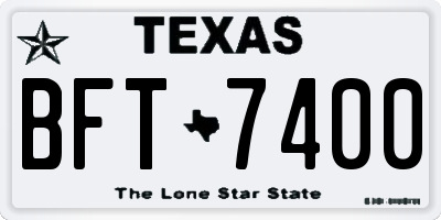 TX license plate BFT7400