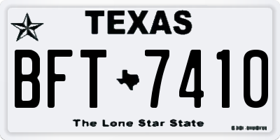 TX license plate BFT7410