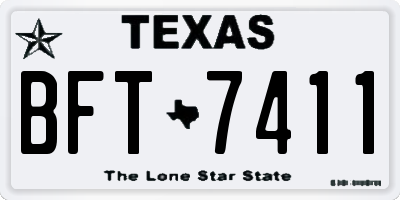 TX license plate BFT7411