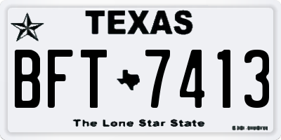 TX license plate BFT7413