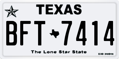 TX license plate BFT7414