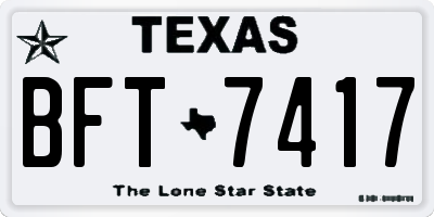 TX license plate BFT7417