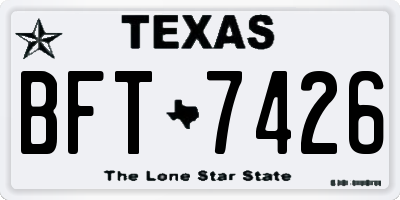 TX license plate BFT7426