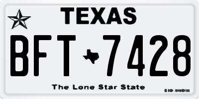 TX license plate BFT7428