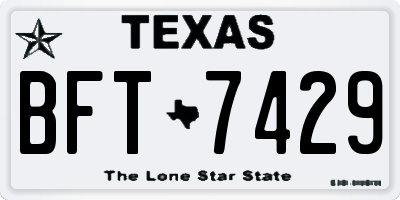 TX license plate BFT7429