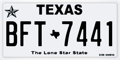 TX license plate BFT7441