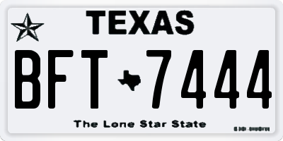 TX license plate BFT7444