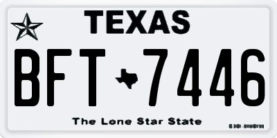 TX license plate BFT7446