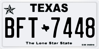 TX license plate BFT7448