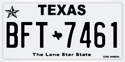 TX license plate BFT7461