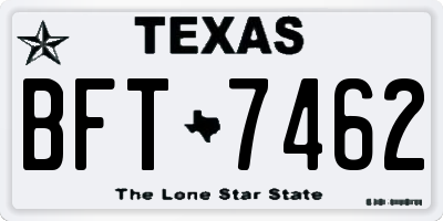 TX license plate BFT7462