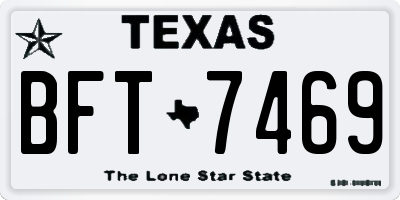 TX license plate BFT7469