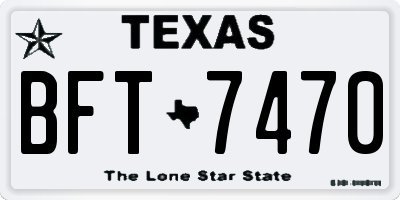 TX license plate BFT7470