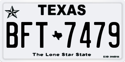 TX license plate BFT7479