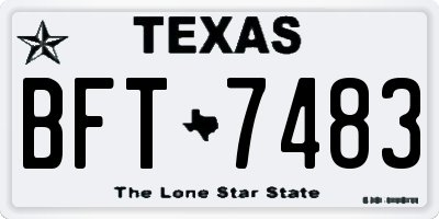 TX license plate BFT7483